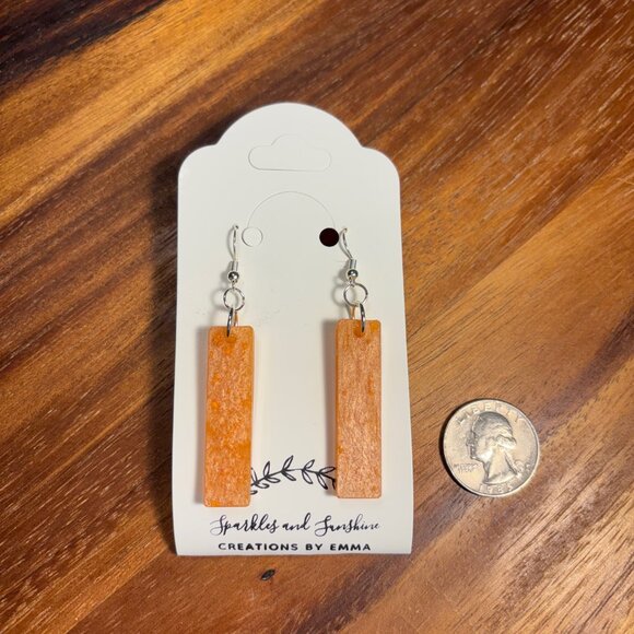 Shimmering Orange Earrings - Picture 1 of 1